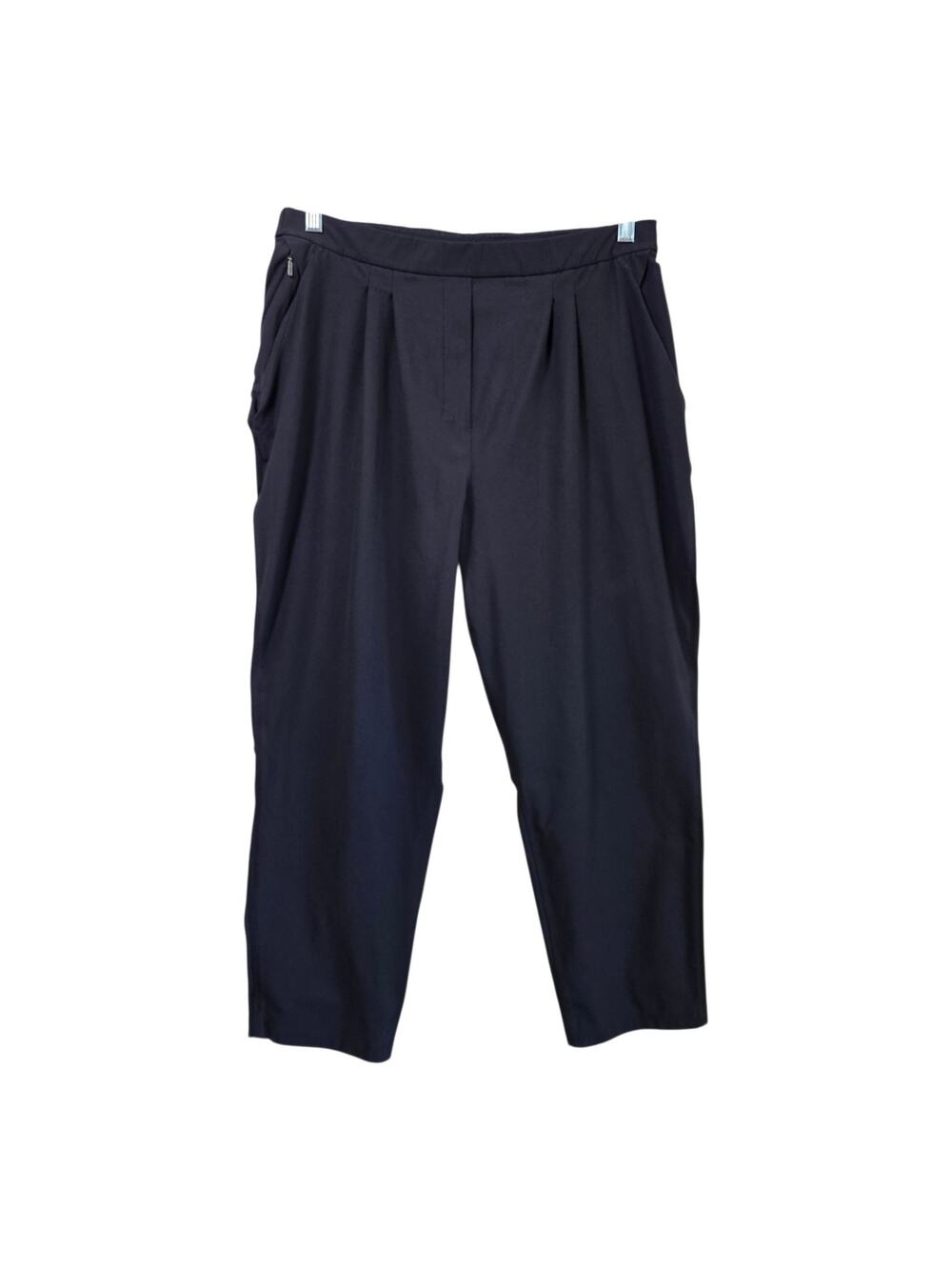 LULULEMON Women's 12 Trouser Pants High Rise Pleated Elastic Waist Ankle 31 x 25